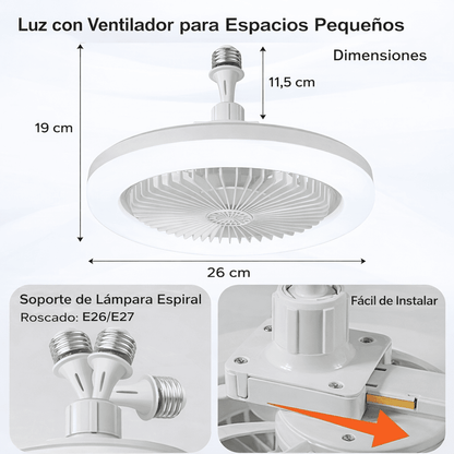FOCO LED VENTILADOR 360º® - Ahorra y refrescate